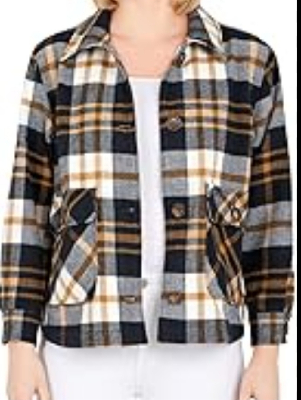 Ruby Rd. Plaid Shacket Size M